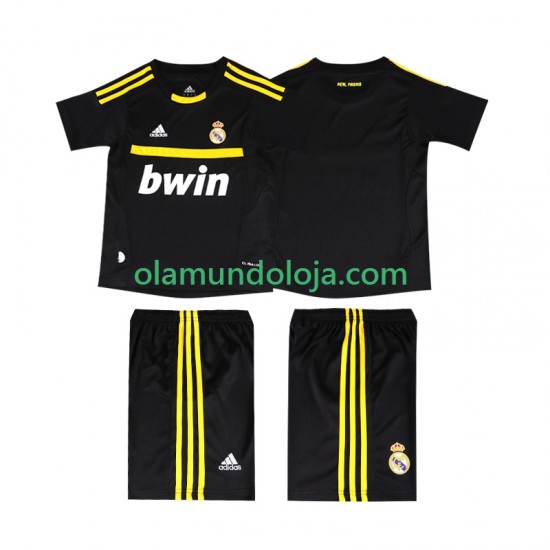 Camisola Real Madrid -2012 Guarda-redes Retro Criança Equipamento Primeiro 2011 Manga Curta